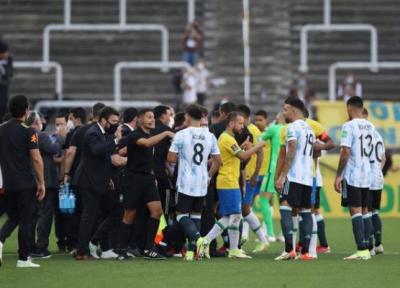 تعلیق بازی برزیل، آرژانتین در دیداری جنجالی، ورود پلیس فدرال برای دستگیری بازیکنان
